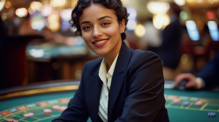 Casino Hold'em game layout on mcpbet login live dealer studio